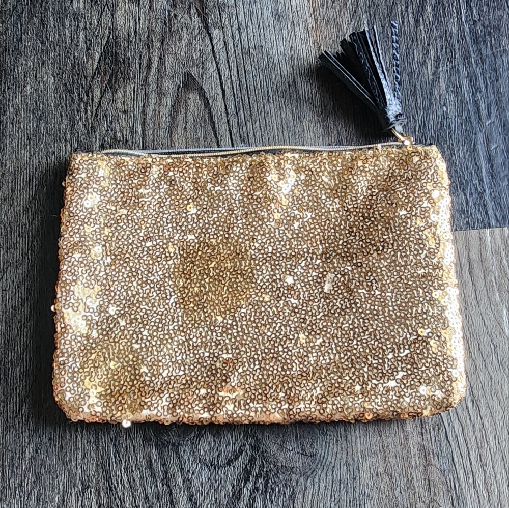 Ipsy Gold Sequin Glam Bag